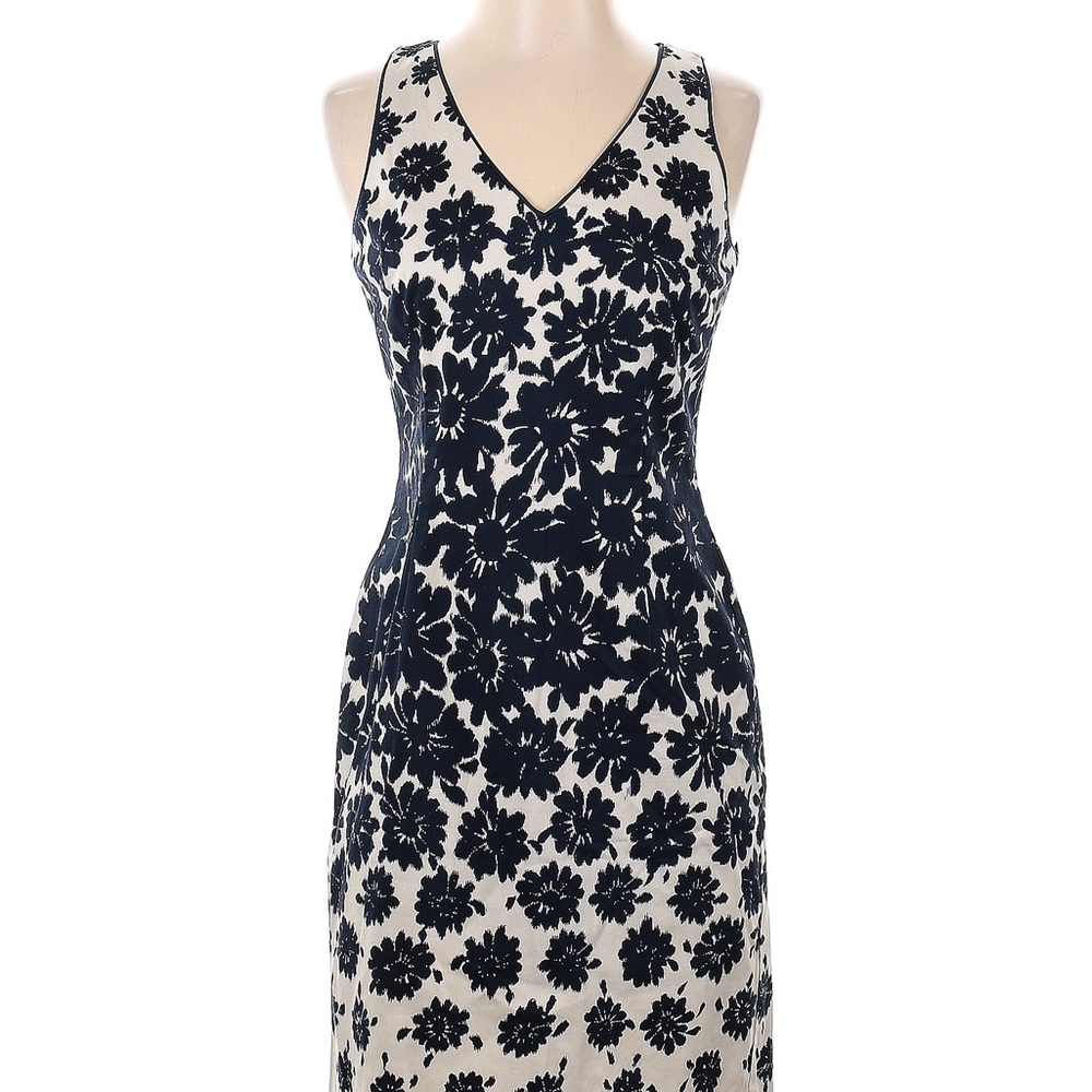Ann Taylor Black and White Floral Dress